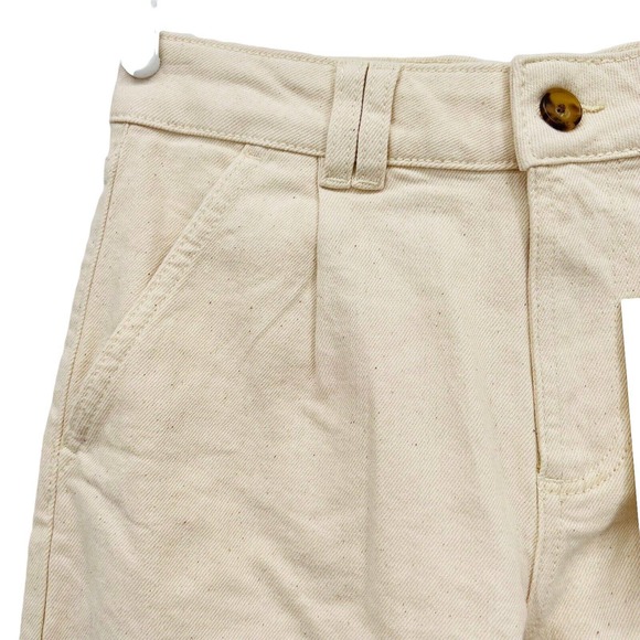 Sezane Women's Organic Textile Manu Trousers Flecked Ecru Pants - Picture 5 of 15